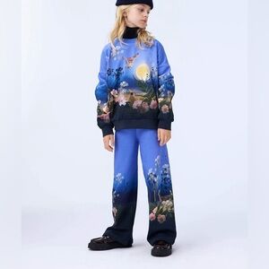 Molo Organic Set Magic Moonrise Maxi Sweatshirt & Aurita Wide Leg Pants NWT 5